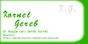 kornel gereb business card