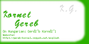 kornel gereb business card